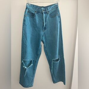 BDG Distressed Blue Straight Leg Jeans